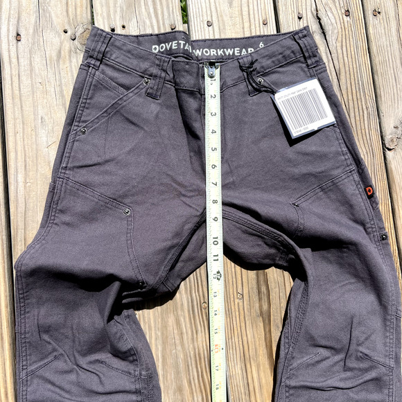 Dovetail Workwear Women's Britt Utility Canvas Pants, 6/32, Grey - Picture 10 of 11